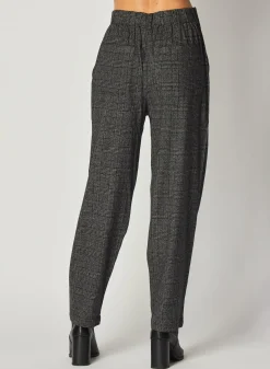 Bella Dahl Relaxed Pleat Front Trouser - Glencheck Plaid- Pants