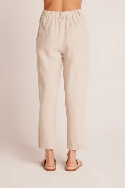 Bella Dahl Relaxed Pleat Front Trouser - Linen Sand- Pants