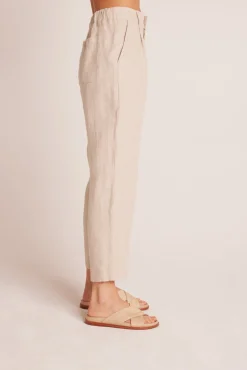 Bella Dahl Relaxed Pleat Front Trouser - Linen Sand- Pants