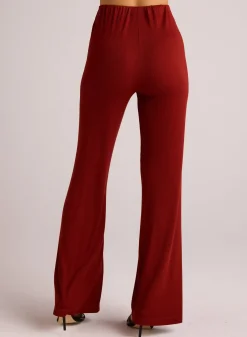 Bella Dahl Rib Wide Leg - Rustic Red- Pants