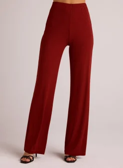 Bella Dahl Rib Wide Leg - Rustic Red- Pants