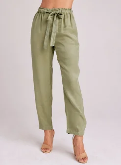 Bella Dahl Rose Easy Trouser - Dried Herb- Pants