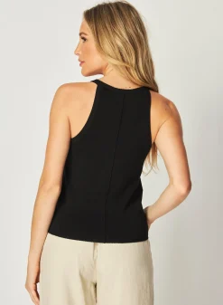 Bella Dahl Rounded Neck Jersey Tank - - Sleeveless