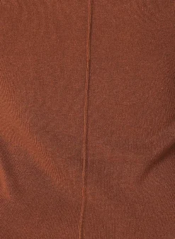 Bella Dahl Rounded Neck Linen Jersey Tank - French Espresso- Sleeveless