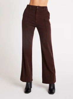 Bella Dahl Ryder Pintuck Wide Leg - Chocolate Plum- Pants