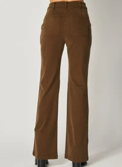Bella Dahl Ryder Pintuck Wide Leg - Olive Spice- Pants
