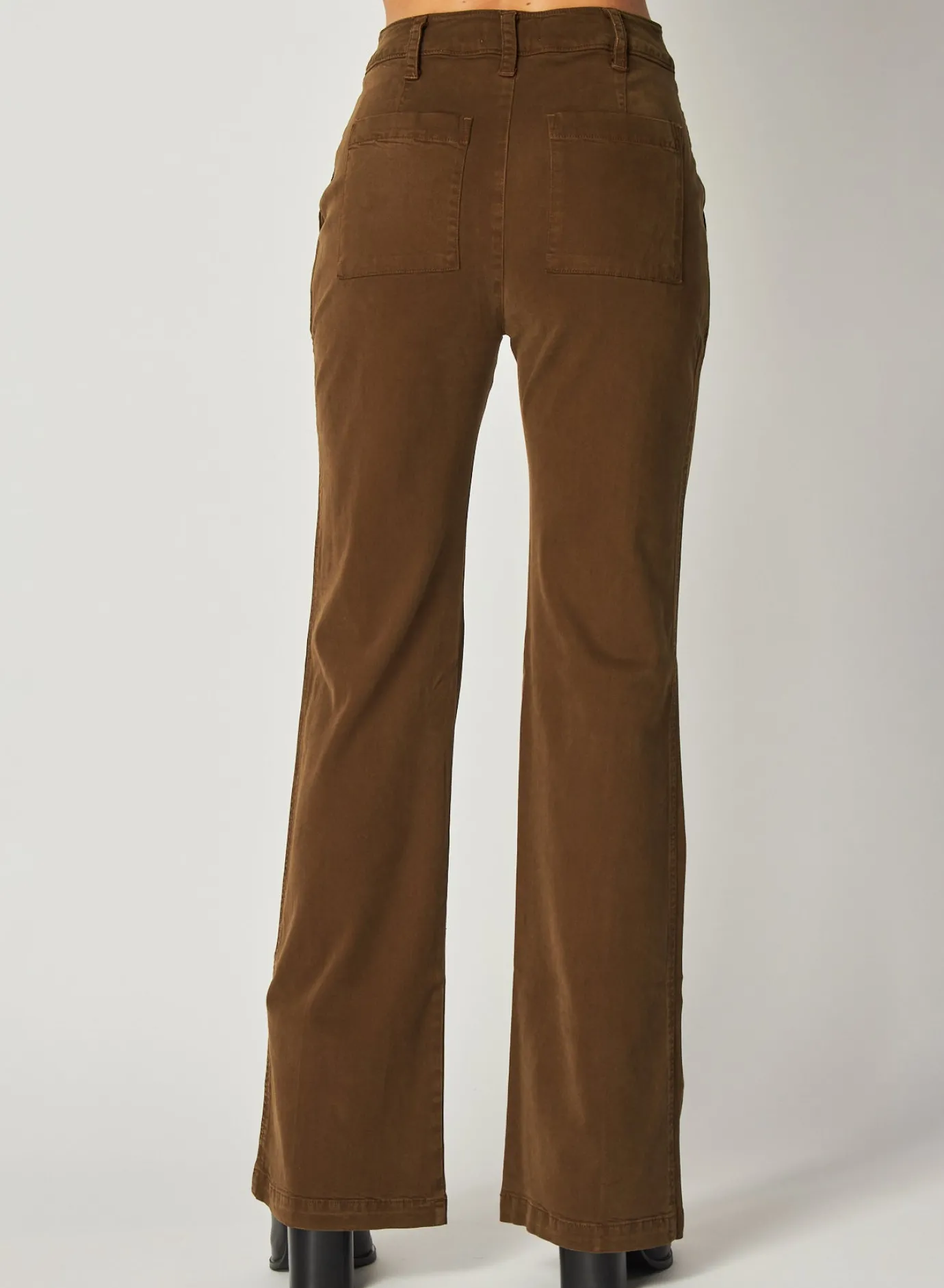 Bella Dahl Ryder Pintuck Wide Leg - Olive Spice- Pants