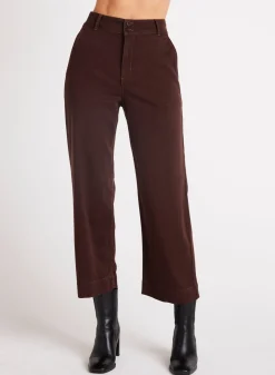 Bella Dahl Saige Wide Leg Crop - Chocolate Plum- Pants