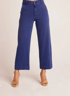 Bella Dahl Saige Wide Leg Crop - Tropical Navy- Pants