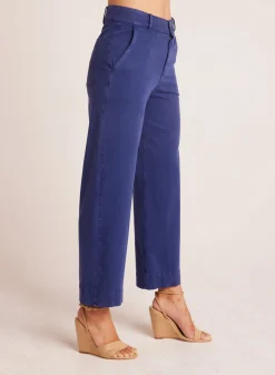Bella Dahl Saige Wide Leg Crop - Tropical Navy- Pants