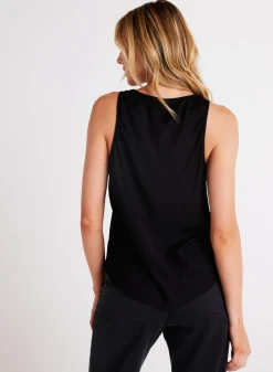Bella Dahl Satin Scoop Neck Tank - - Seasonal Essentials