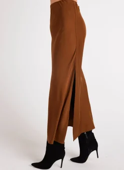 Bella Dahl Satin Side Slit Maxi Skirt - Twilight Gold- Seasonal Essentials
