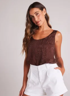 Bella Dahl Scoop Neck Tank - Café Noir- Sleeveless