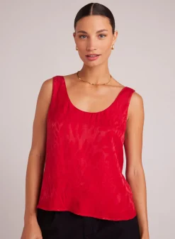 Bella Dahl Scoop Neck Tank - Summer Rouge- Sleeveless