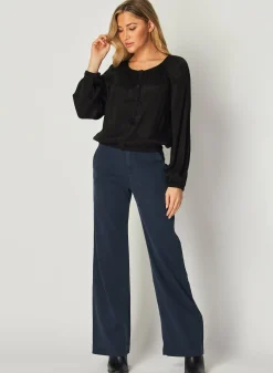 Bella Dahl Shirred Button Front Blouse - - Button Down