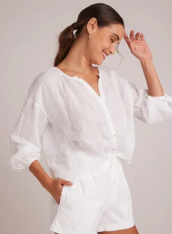 Bella Dahl Shirred Neck Blouse - - Long Sleeve