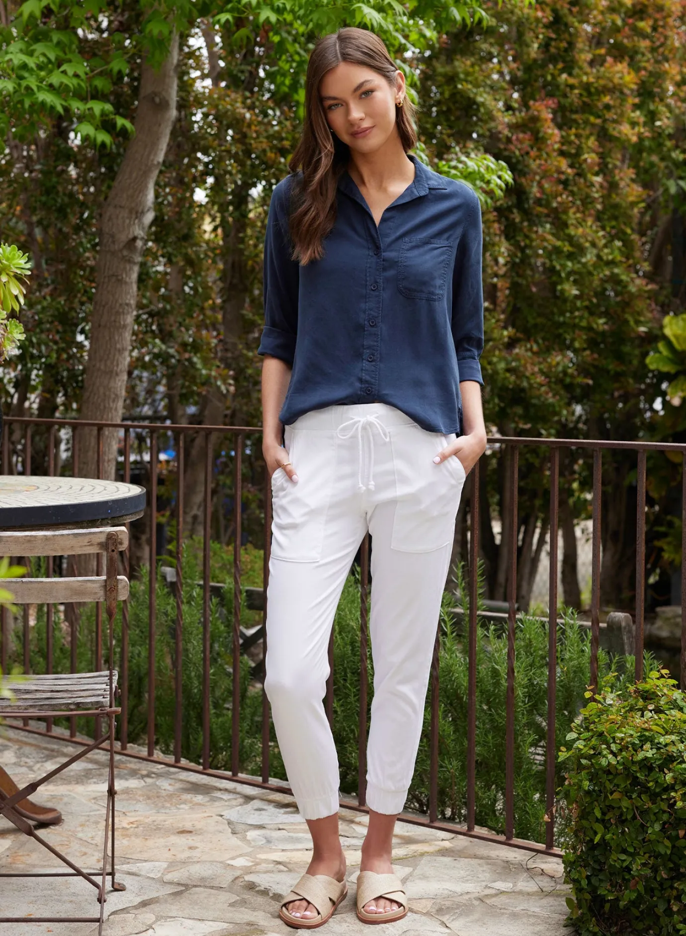 Bella Dahl Shirt Tail Button Down - Endless Sea- Long Sleeve