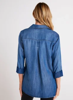 Bella Dahl Shirt Tail Button Down - Moonlit Haze Wash- Seasonal Essentials