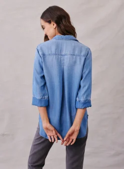 Bella Dahl Shirt Tail Button Down - Medium Ombre Wash- Button Down