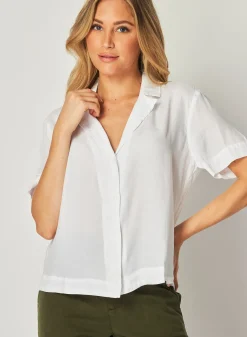 Bella Dahl Short Sleeve Flowy Button Down - - Button Down