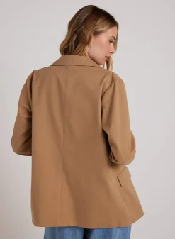 Bella Dahl Single Breasted Blazer - Classic Camel- Outerwear