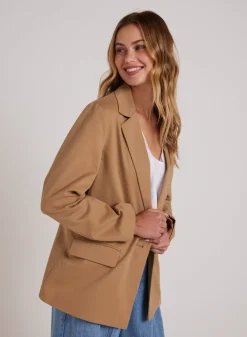 Bella Dahl Single Breasted Blazer - Classic Camel- Seasonal Essentials