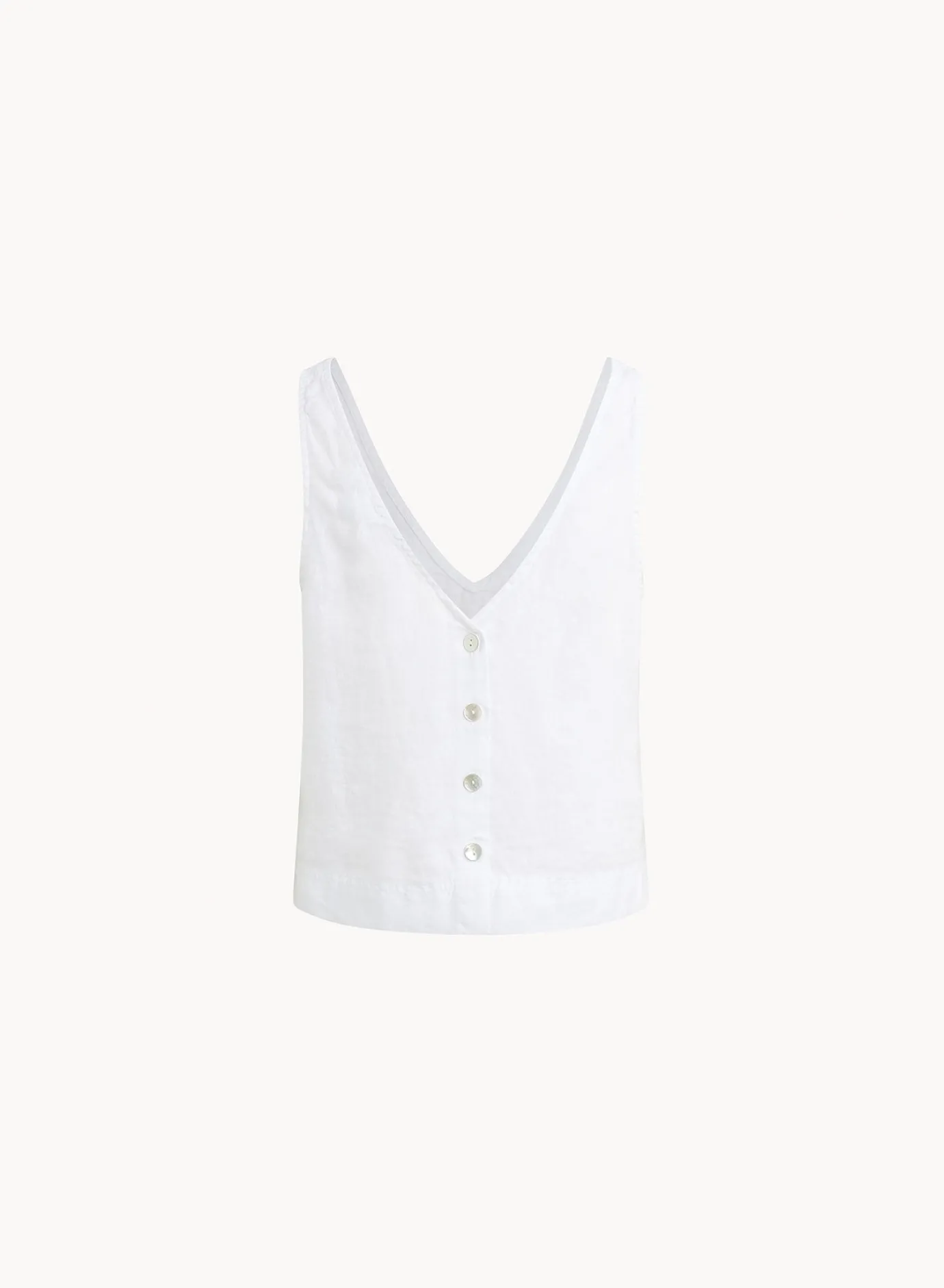 Bella Dahl Sleeveless Button Back V-Neck Top - - Sleeveless