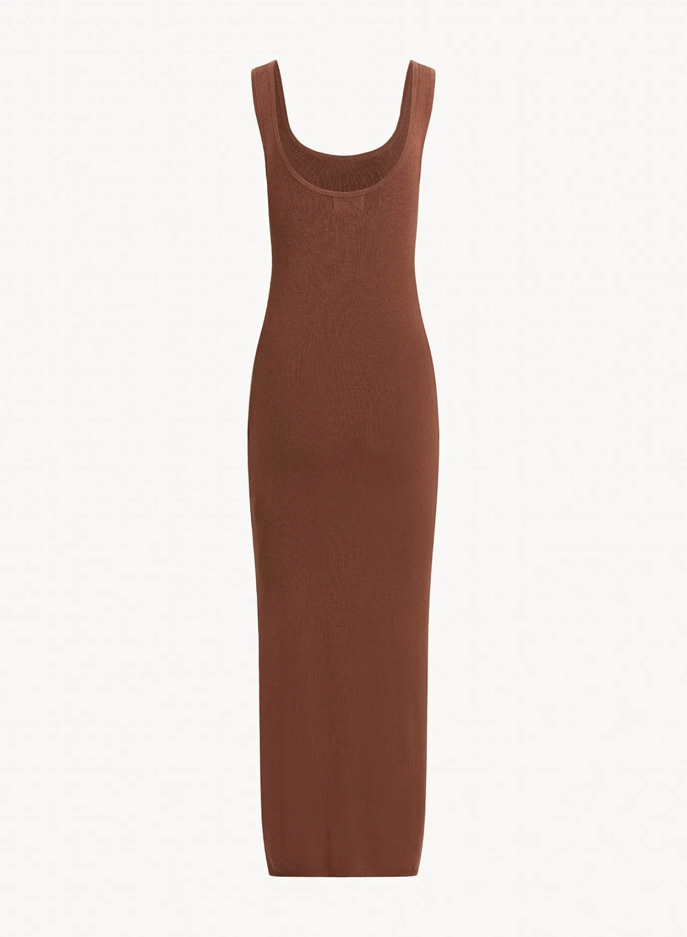Bella Dahl Sleeveless Midi Linen Jersey Dress - French Espresso- Long Dresses
