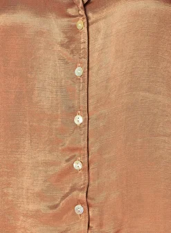 Bella Dahl Sleeveless Notch Collar Button Down - Curacao Coconut- Sleeveless