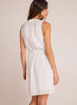 Bella Dahl Sleeveless Pintuck Shirt Dress - - Short Dresses