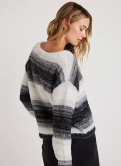 Bella Dahl Slouchy Sweater - Warm Grey Ombre- Sweaters