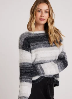 Bella Dahl Slouchy Sweater - Warm Grey Ombre- Sweaters