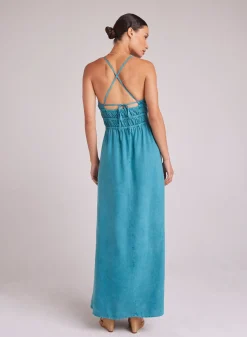 Bella Dahl Smocked Cami Maxi Dress - Deep Azure- Long Dresses