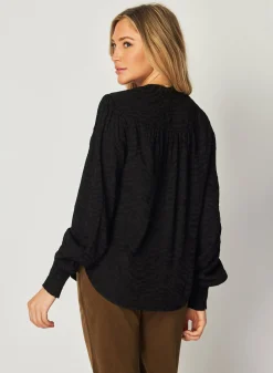 Bella Dahl Smocked Cuff Button Down - - Long Sleeve