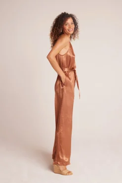Bella Dahl Smocked Halter Neck Jumpsuit - Curacao Coconut- Rompers & Jumpsuits