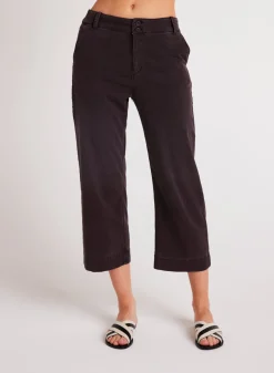 Bella Dahl Sofia Wide Leg Crop - Black Smoke- Pants