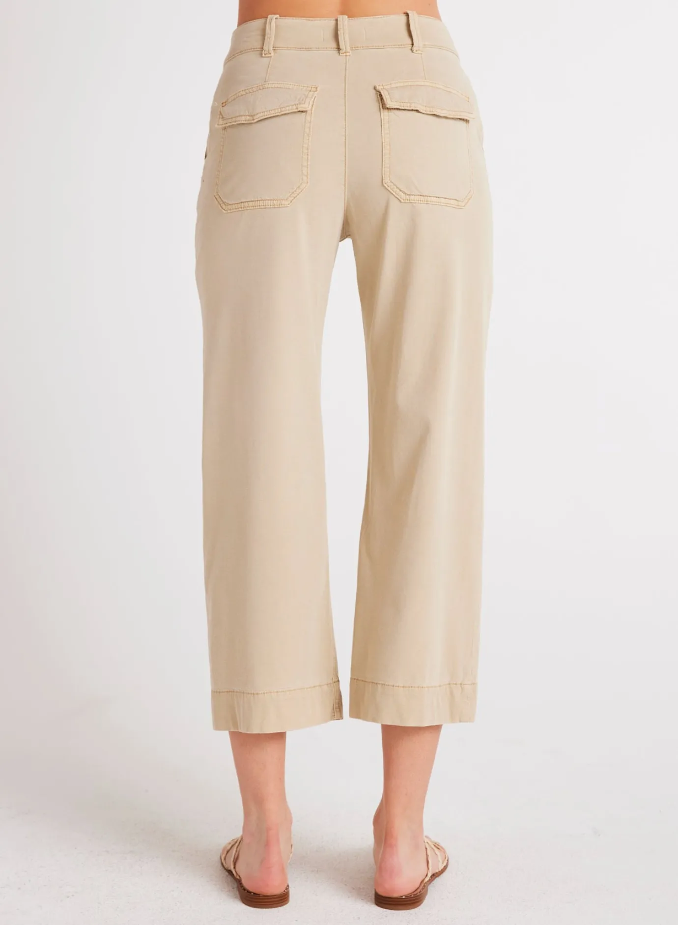 Bella Dahl Sofia Wide Leg Crop - Seaside Khaki- Pants
