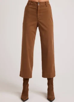 Bella Dahl Sofia Wide Leg Crop - Spiced Brown- Pants