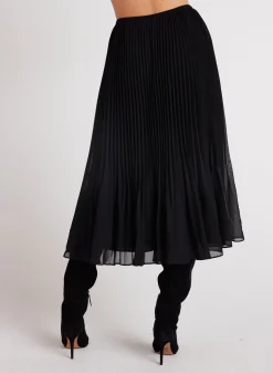 Bella Dahl Sunburst Pleated Chiffon Midi Skirt - - Skirts