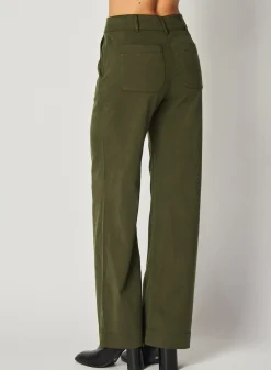 Bella Dahl Sydney Wide Leg Pant - Italian Herb- Essentials Bottoms
