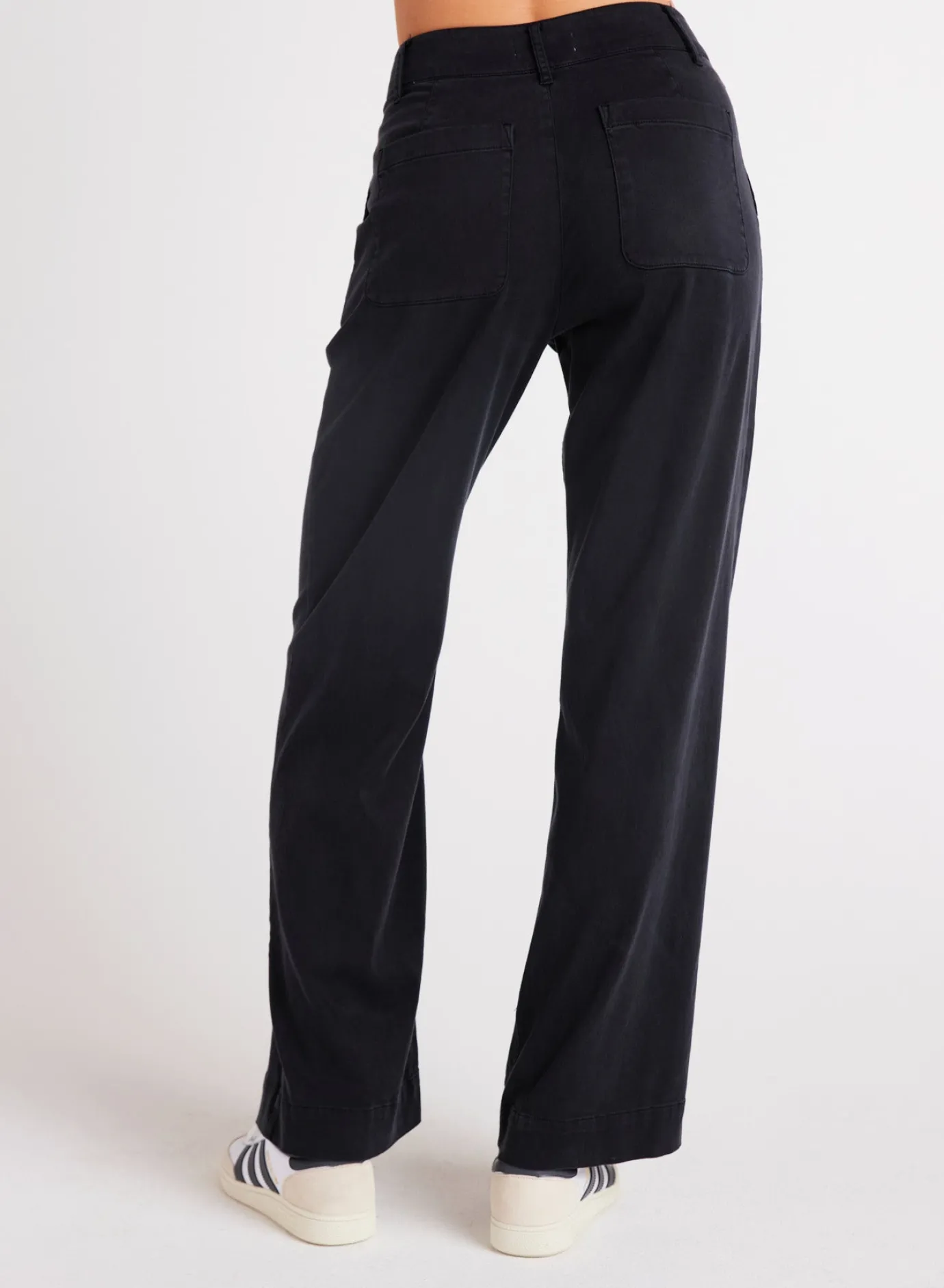 Bella Dahl Sydney Wide Leg Pant - Vintage Black- Essentials Bottoms