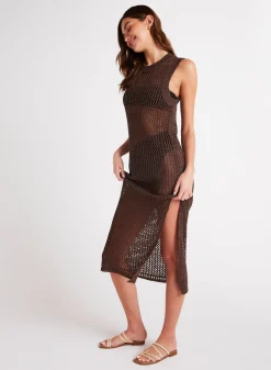 Bella Dahl Tank Sweater Dress - Cocoa Cabana- Long Dresses