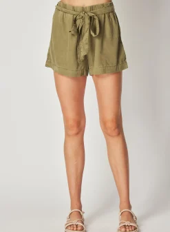 Bella Dahl Tie Short - French Olive- Shorts