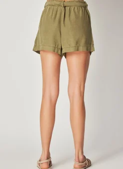 Bella Dahl Tie Short - French Olive- Shorts