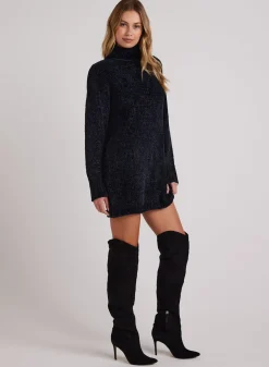 Bella Dahl Turtle Neck Chenille Sweater Dress- - Essentials Dresses
