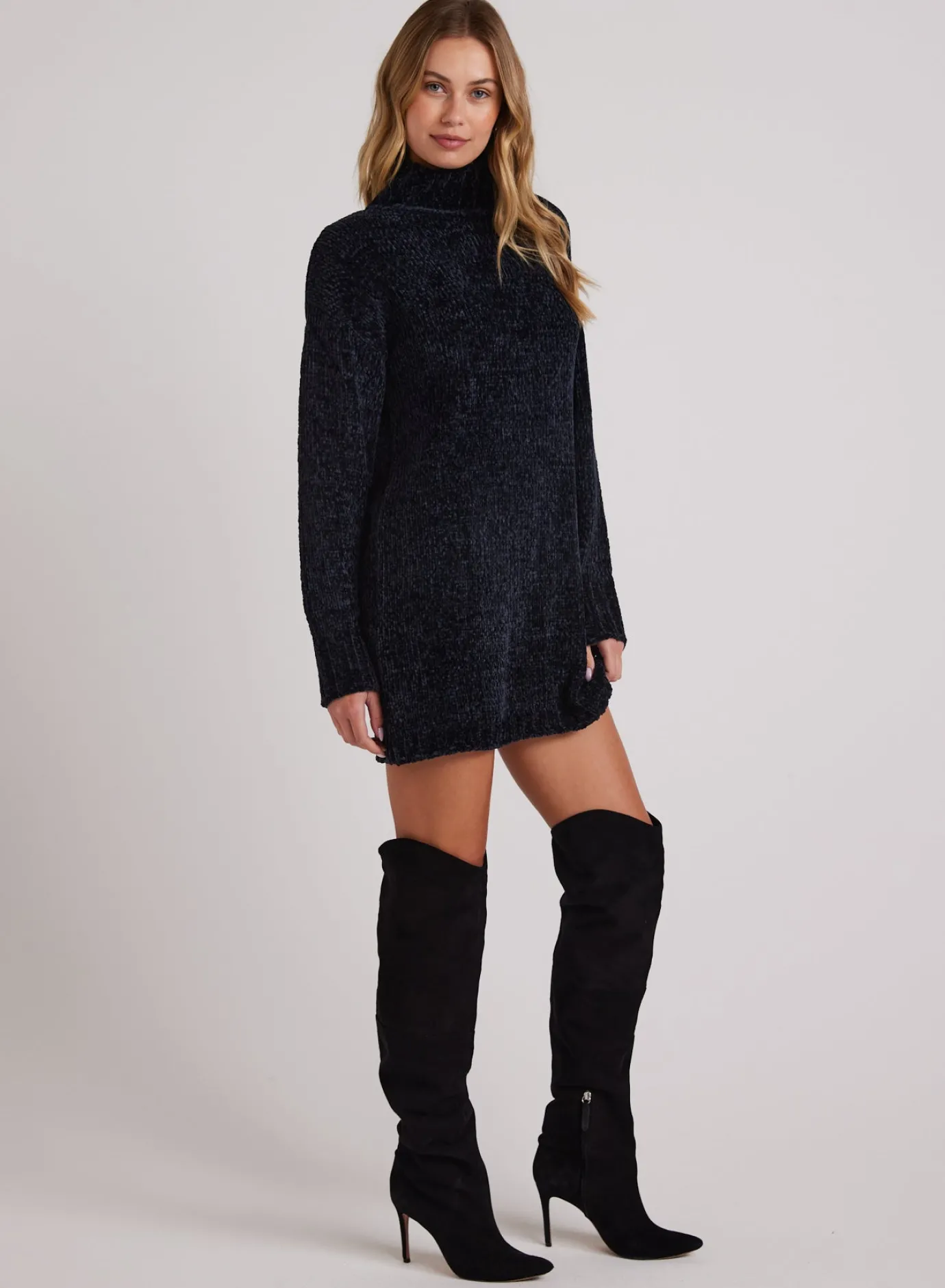 Bella Dahl Turtle Neck Chenille Sweater Dress- - Seasonal Essentials
