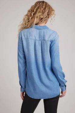 Bella Dahl Two Pocket Classic Button Down - Medium Ombre Wash- Essentials Tops
