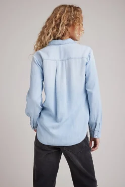 Bella Dahl Two Pocket Classic Button Down - Sunbleach Wash- Essentials Tops