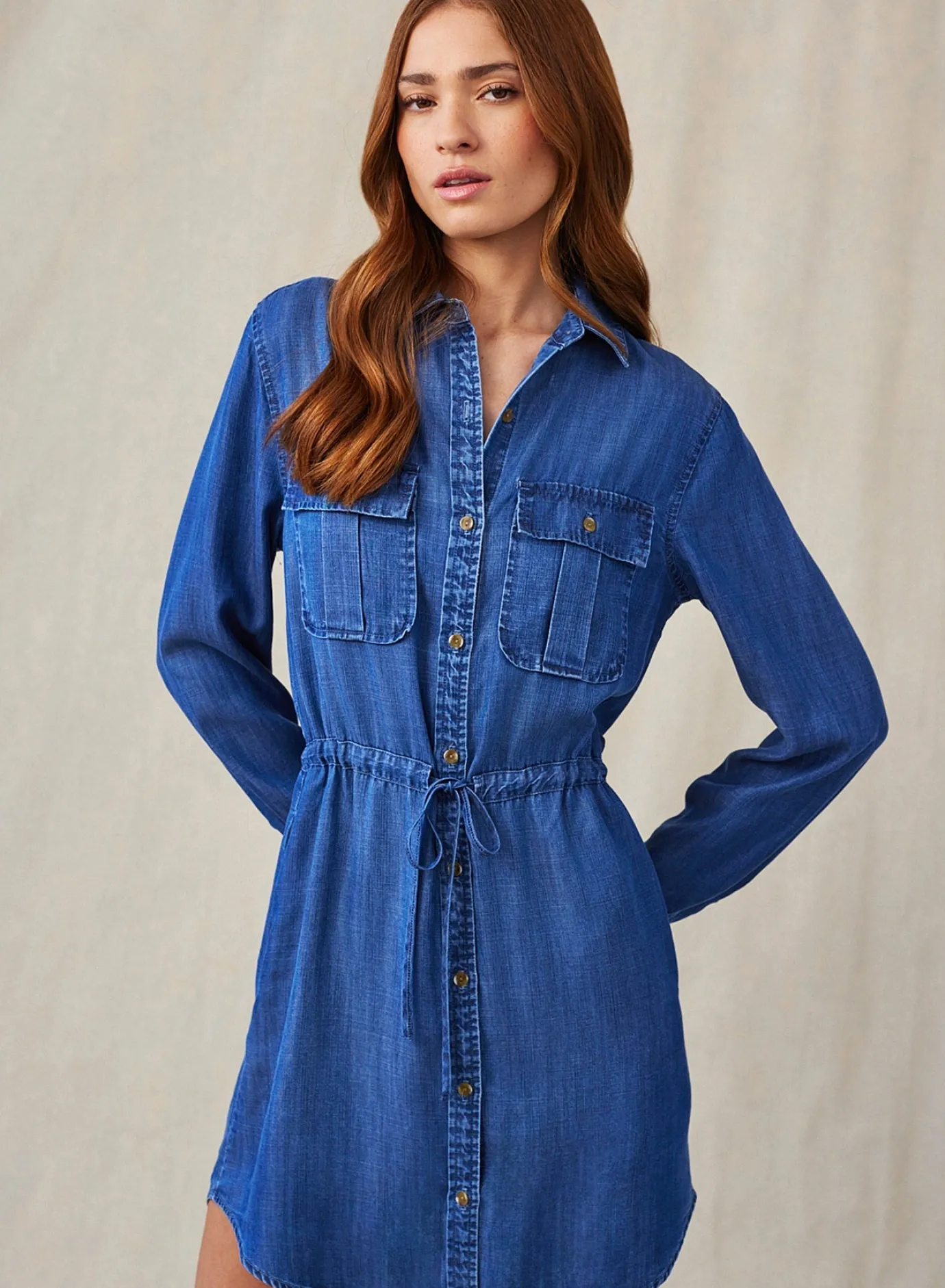 Bella Dahl Utility Pockets Mini Shirt Dress - Moonlit Haze Wash- Seasonal Essentials