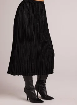Bella Dahl Variegated Pleat Midi Skirt - - Skirts